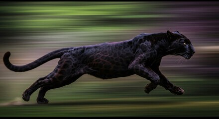 Fototapeta premium animal on the running action pose