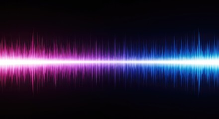 Abstract digital visualization illustrating repeating sound waves and acoustic energy pulses, creating a vibrant, rhythmic background effect ,technological ,circle ,abstract