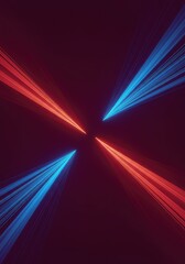 Abstract geometric visualization showing two distinct elements starting together then sharply diverging into separate, opposite paths ,distinct ,alternative ,conceptual