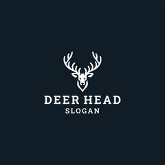 Fototapeta premium Deer head logo vector icon illustration