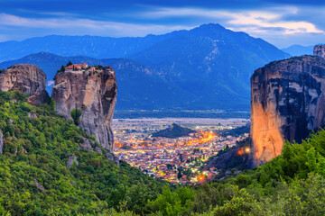 Monastery of the Holy Trinity (Agia Trias). The Meteora monasteries, Greece Kalambaka. UNESCO World Heritage site.