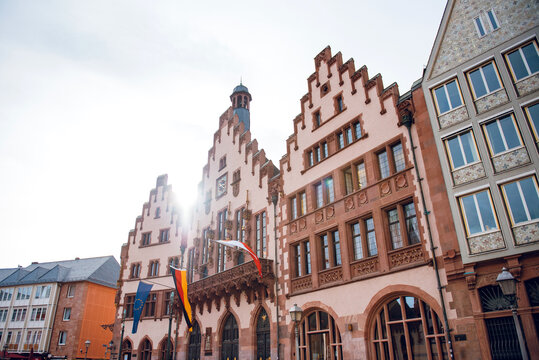 Frankfurt Romerberg Buildings at daylight