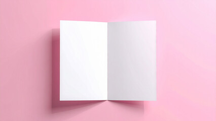 Blank Brochure Paper Mockup on Bright Color Background for Branding