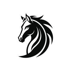 horse logo design vector 
