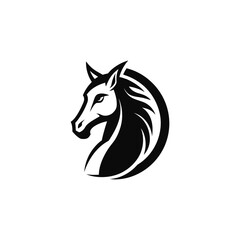horse logo design vector 