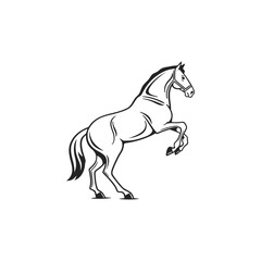 horse logo design vector 