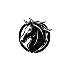 horse logo design vector 