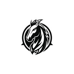 horse logo design vector 