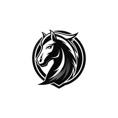 horse logo design vector 