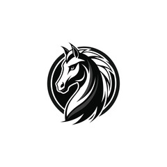 horse logo design vector 
