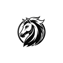 horse logo design vector 