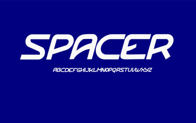 Obraz premium Modern futuristic fonts alphabet vector illustration simple and minimalist