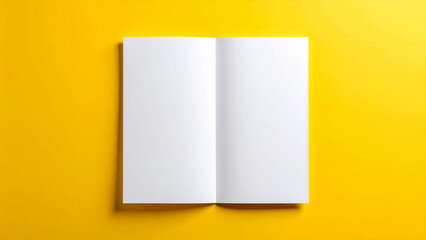 Blank Brochure Paper Mockup on Bright Color Background for Branding