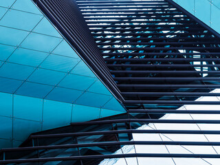 Architecture details Geometric metal pattern Modern facade Material design contrast lighting Abstract background