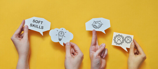 the development of soft skills in human life: communication, teamwork, and creativity © fidaolga