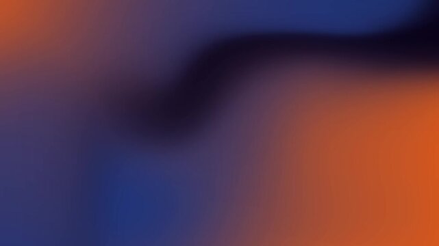 Abstract background features smooth vibrant gradients transitioning between deep navy blue rich orange and dark mysterious indigo colors creating a modern fluid texture ideal for digital art.