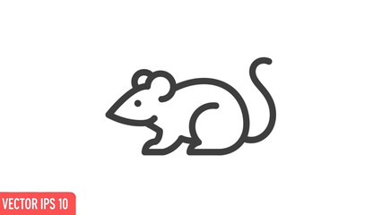 A simple and elegant line art icon of a mouse, perfect for digital and print designs