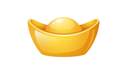 Vibrant illustration of a traditional golden ingot, symbolizing immense wealth, prosperity, and good fortune, perfect for conveying themes of financial success and cultural celebrations