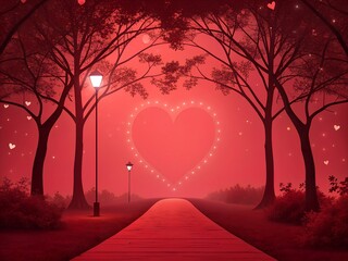 Enchanted pathway in a mystical forest