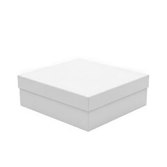 White gift box isolated on transparent background