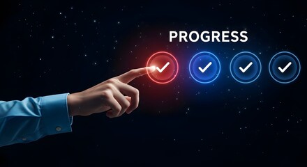 Making progress achieving success steps forward