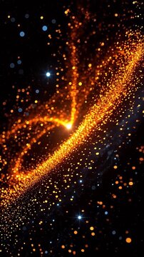 OrangeSpiralNebulainStarryBlackSpace