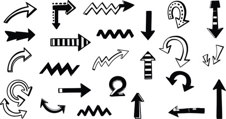 Minimalist directional arrows set