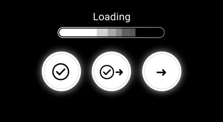 Progress indicators for seamless loading and transition