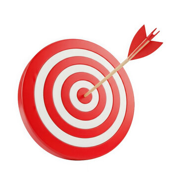 Target with arrow icon isolated on transparent background