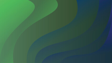 Abstract wave background with green and blue color gradients