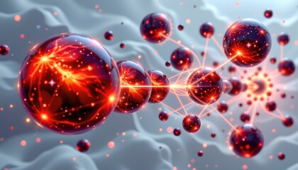 Futuristic Cosmic Network Glowing Nebula Orbs