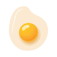 Fried Egg Yolk Sunny Side Up Breakfast Food Vector Illustration