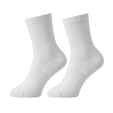 Pair of white socks isolated on transparent background
