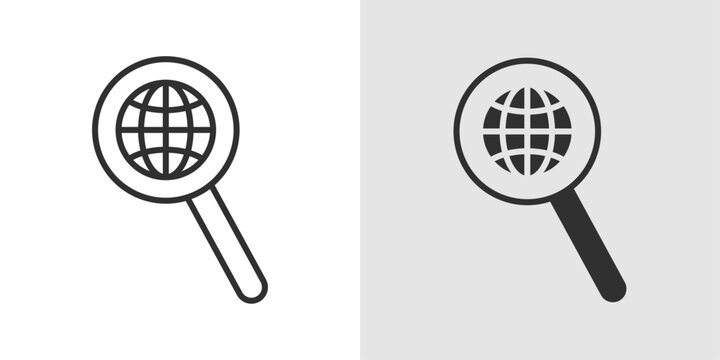 Search Engine Icon representing web search, information indexing, and intelligent data retrieval systems.