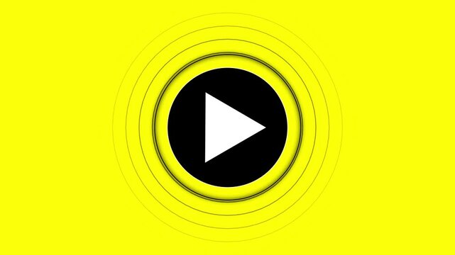 YouTube Logo Icon Animation with White Play Button - Social Media Marketing and Video Streaming Content Element.