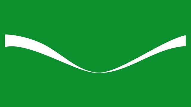 Abstract minimal graphic design featuring a subtle white wave element subtly moving across a deep solid green background providing negative space for copy