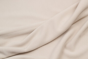 Fleece fabric top view. Texture of textile fleece bedspread. © fizke7