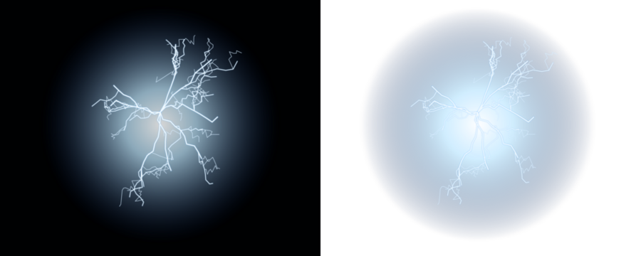 Abstract glowing blue and white energy network with branching lines and sphere, luminous digital design isolated on transparent background. - Powered by Adobe