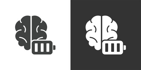 Mental Fatigue icon. Solid glyph series icon