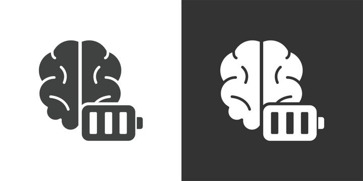 Mental Fatigue icon. Solid glyph series icon