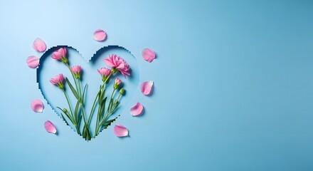 Heartfelt mother's day wishes with beautiful pink flowers and leaves