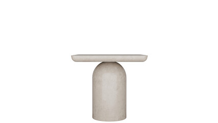 Minimalist Pedestal Table Against Black Background