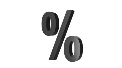 Black Percentage Symbol on Black Background