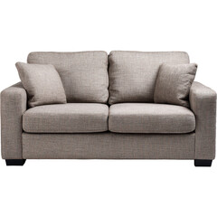 Fototapeta premium Comfortable two-seater sofa in a cozy living room setting.