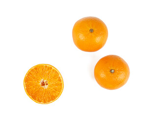 Fresh South African citrus isolated on white background