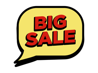 big sale banner speech bubble template illustration