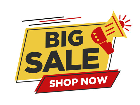 Big Sale Banner  shopping illustration 