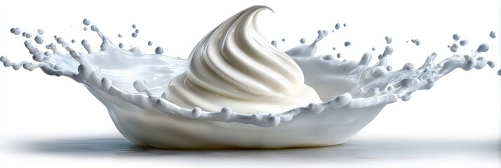 Creamy White Swirl and Splash for Party Snacks and Appetizers