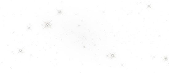 White Star Sparkle Line on Black Background