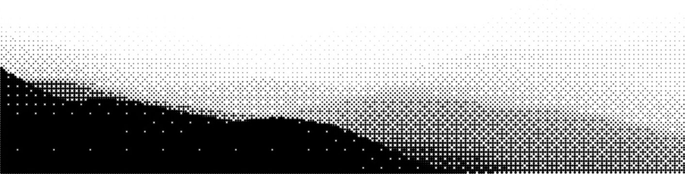 Pattern bg pixel with bit gradient and black bitmap for 8 dither background. Game linear vignette and dithering geometry with vintage texture and blend speckle illustration. Ocean vector and grunge